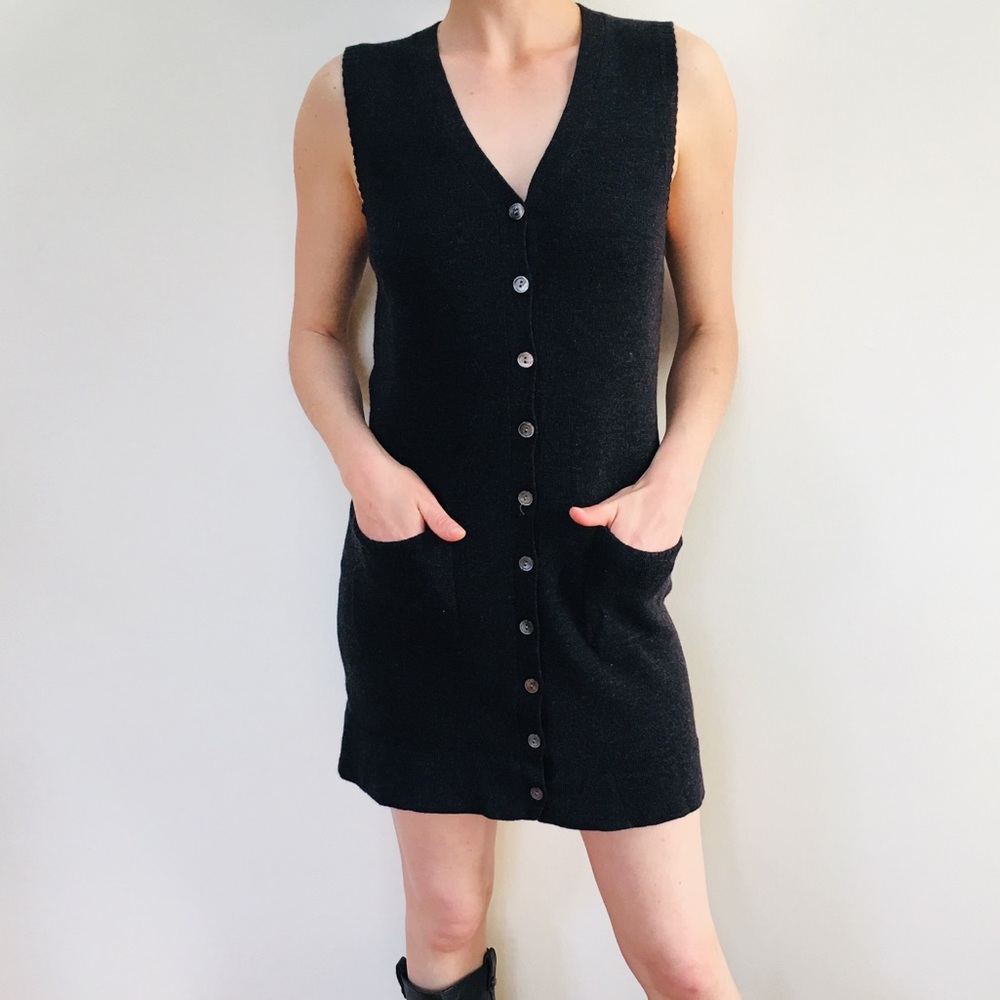 Ann Taylor button down wool dress